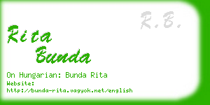 rita bunda business card